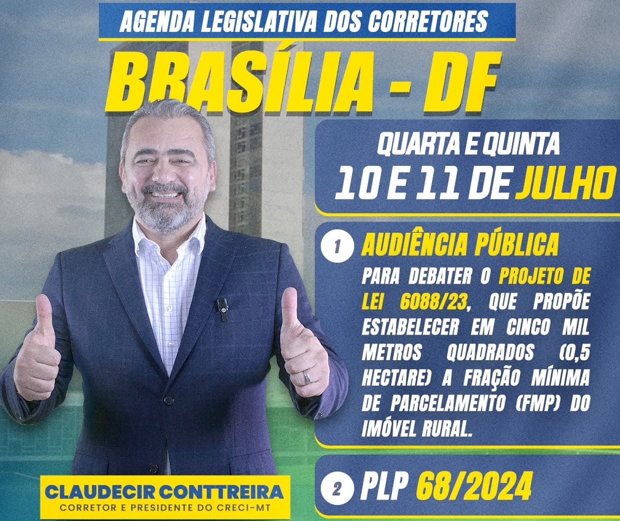 CRECIMT PARTICIPA DE AUDIÊNCIA PÚBLICA PARA DISCUTIR PL QUE PROPÕE NOVO MÓDULO MÍNIMO RURAL PARA PROPRIEDADES NA CÂMARA FEDERAL