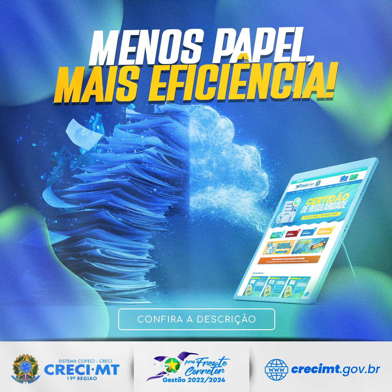 CRECI-MT INOVA COM INSCRIÇÃO 100% DIGITAL E REVOLUCIONA SETOR IMOBILIÁRIO